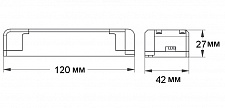 Блок питания для светодиодных светильников LED. 220/12V. 16W. IP20. LD-ZASPRO16W-30. GTV