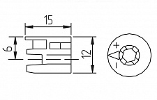Эксцентрик для ДСП 16мм. KF-04-001. LEMAX. (1000 шт.)