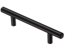 Ручка рейлинг R-3020-128 96. 96 мм. Диаметр 12мм. Цвет Черный матовый. KERRON